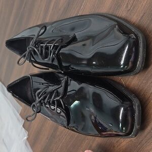 Joseph Abboud Black Patent Faux Leather Dress Shoes